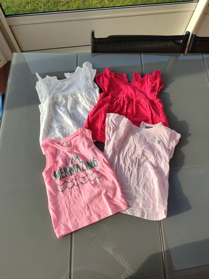 Lot t-shirt bébé enfant fille 2 ans