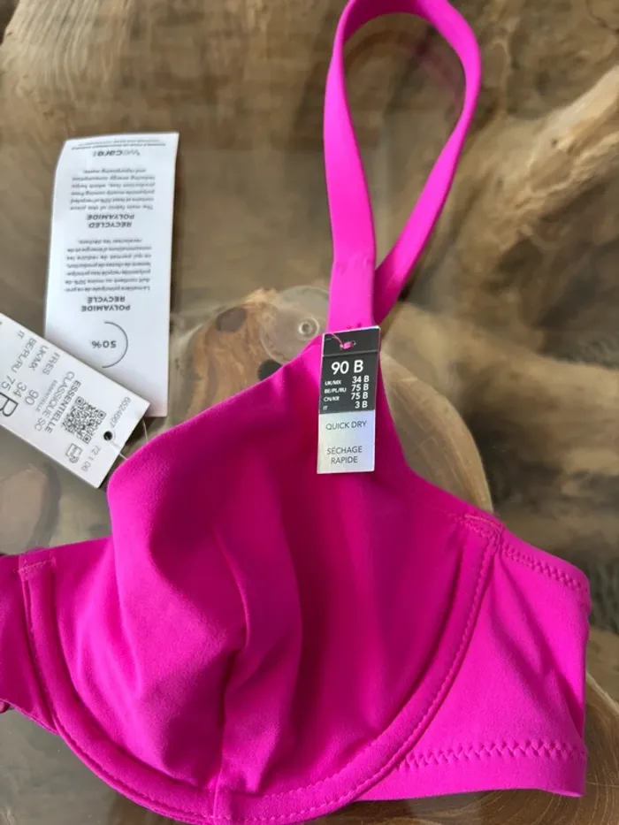 Haut de maillot de bain Etam rose fushia 90b - photo numéro 3