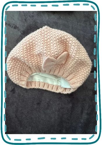 Bonnet rose fille 12/18mois