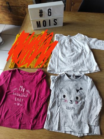 Lot t shirt manches longues