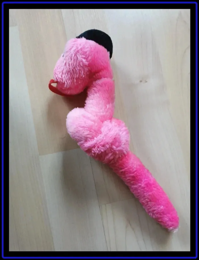 Peluche serpent rose - photo numéro 2