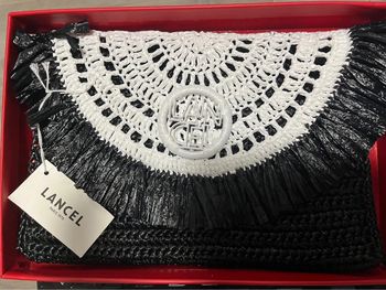Pochette raphia Lancel