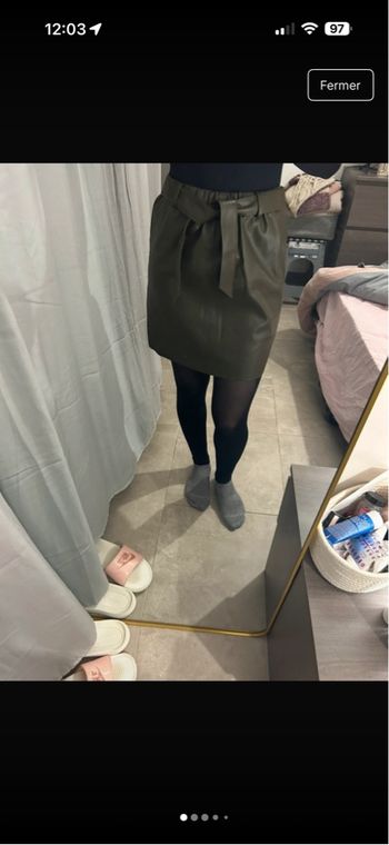 Jupe simili Kaki Kiabi 