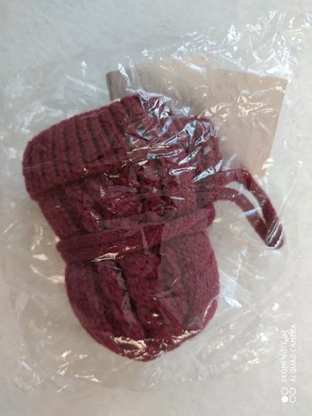 Moufles bébé taille 0-3 mois prune DPAM