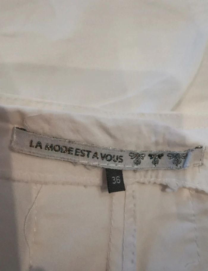 Pantacourt blanc. Taille 36. La Mode Est À Vous - photo numéro 8