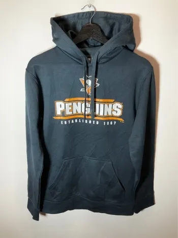 Sweat à capuche gris foncé pour homme NHL Pittsburgh Penguins taille S 469