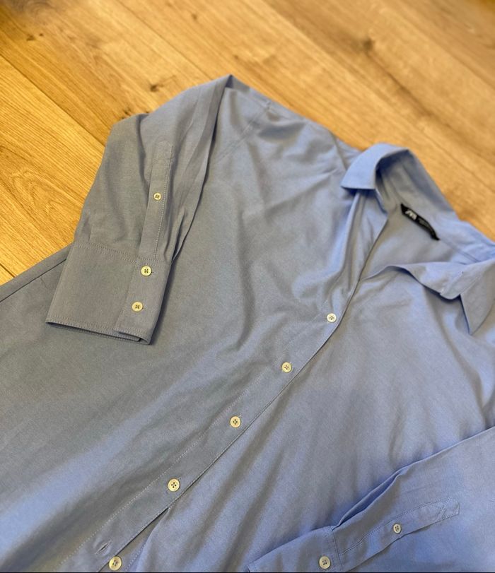 Chemise Zara Bleu - photo numéro 4