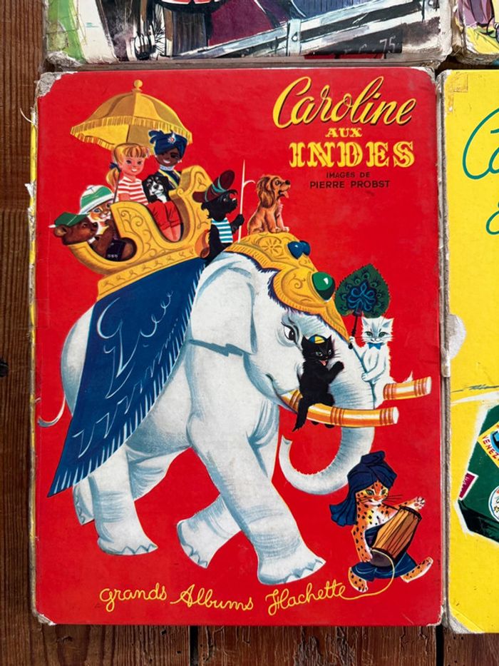 État moyen - 4 Livres Caroline années 50/60 Lot Grands albums Hachette Pierre Probst - photo numéro 2