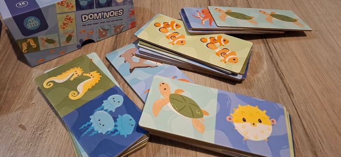 Jeu de domino thème animaux marins