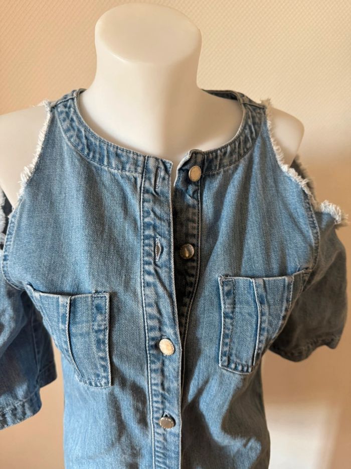 Robe d’été en jean neuf sans étiquette Maje taille 1 - photo numéro 4