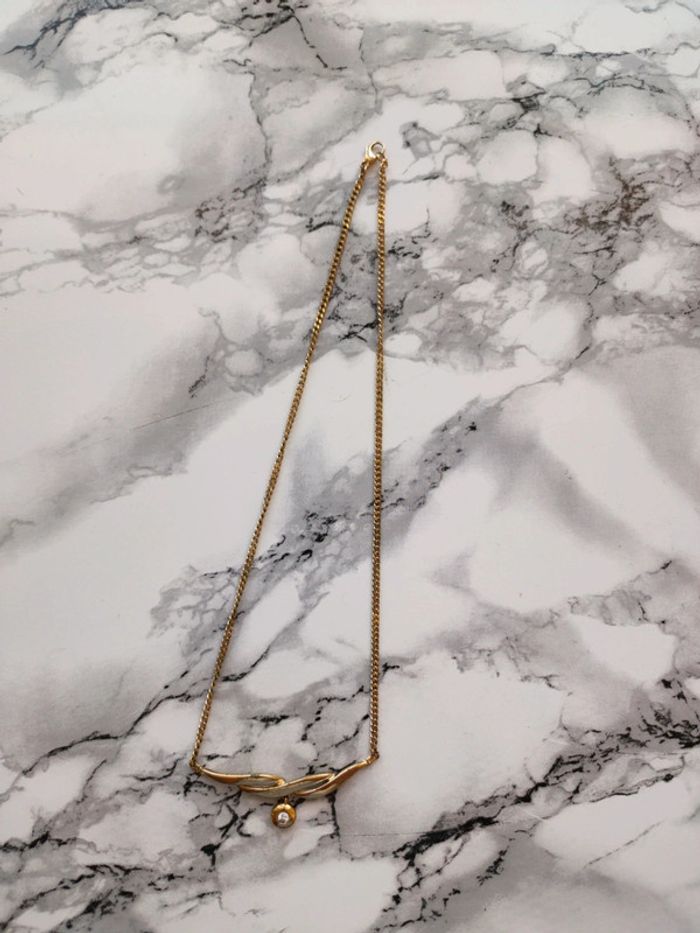 Collier vintage doré et strasse - photo numéro 14