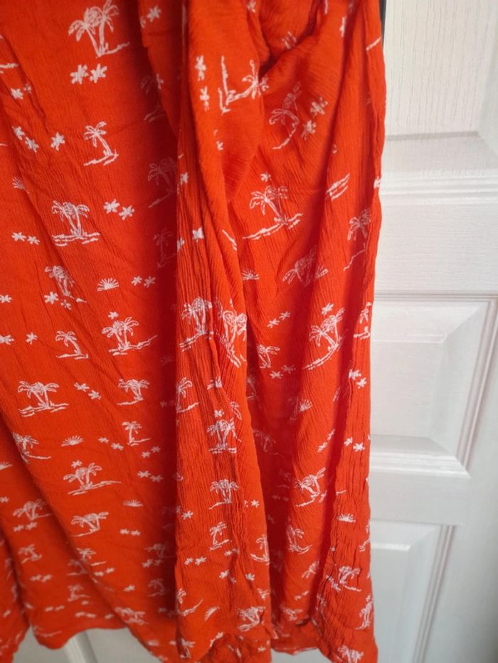 Robe longue orange corail  palmier 🌴 - photo numéro 3