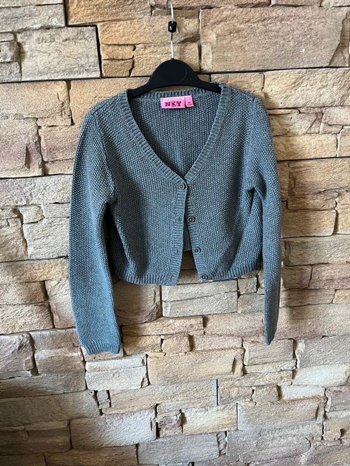 Boléro gris 8 ans