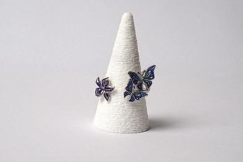 Bague neuve papillons ajustable FR 54-US 7 => FR 58-US 8