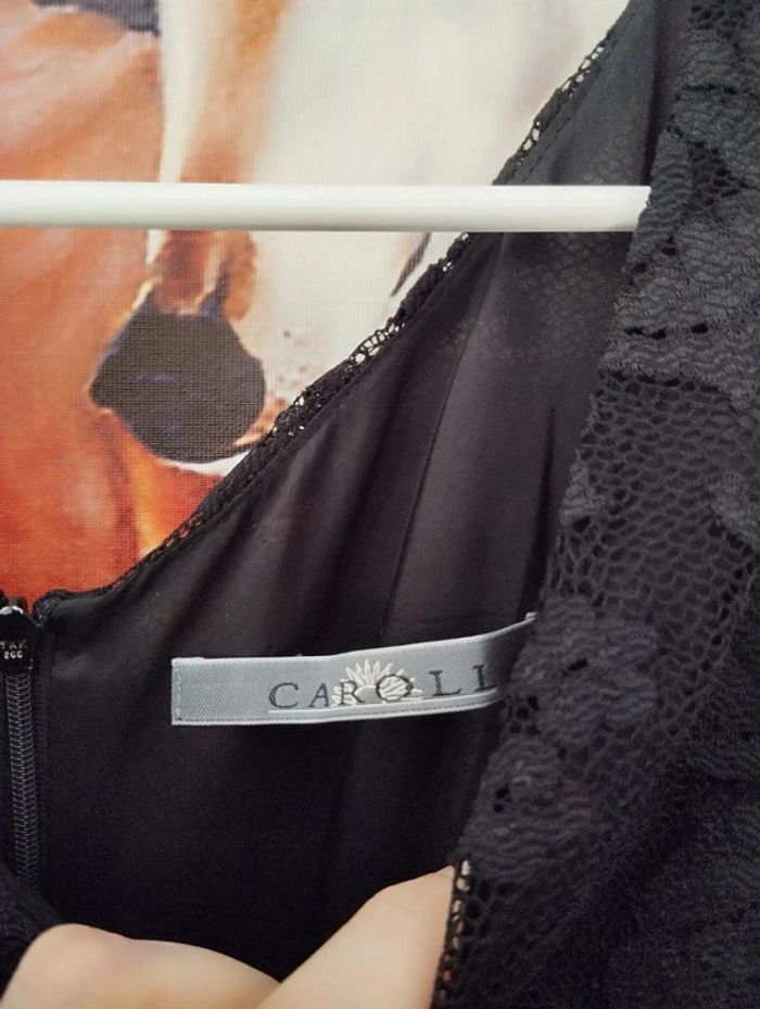 🖤Robe Dentelle Résille Fleurie T32/34 Caroll🖤 - photo numéro 13
