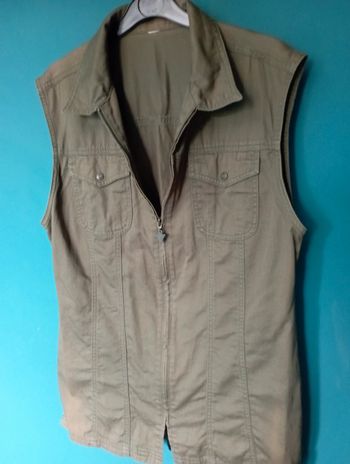 Veste en coton kaki style militaire