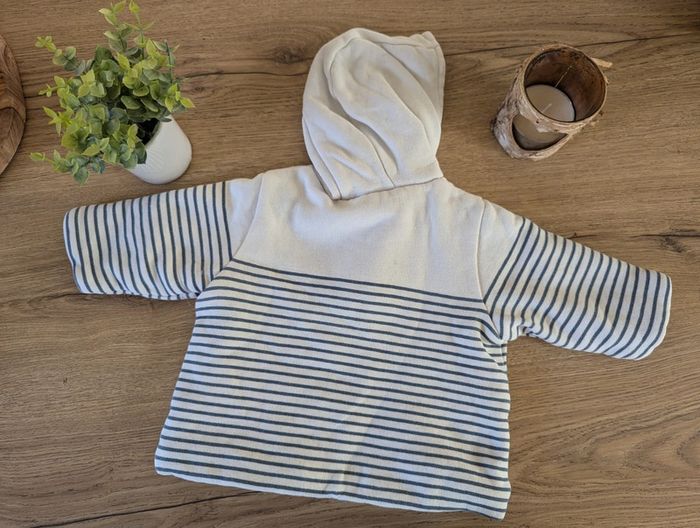 Veste molletonnée style marinière - photo numéro 2