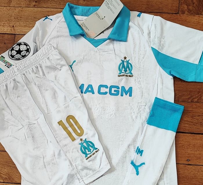 Maillot Marseille football taille 14 modèle Greenwood blanc domicile - photo numéro 2