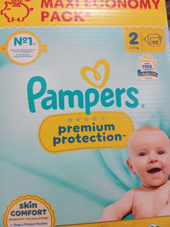 2 carton Couches Pampers taille 2 - photo numéro 2