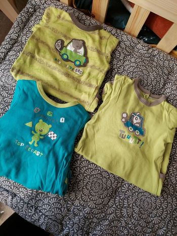 Lot de 3 pyjamas coton 9mois