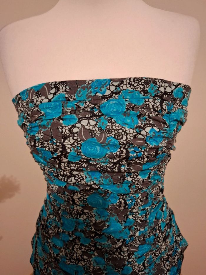 Mini robe bustier à motifs Blind Date taille XS 34 - photo numéro 3