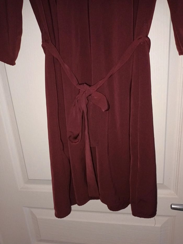 Robe bordeaux légère manche longue - photo numéro 3