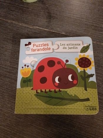 Livre puzzle les animaux du jardin édition Lito