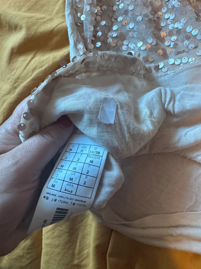 Tenue fete or paillette promod M - photo numéro 3