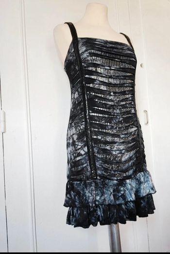 Dernier prix 💎 Robe femme rockabilly t s 36 noir argenté