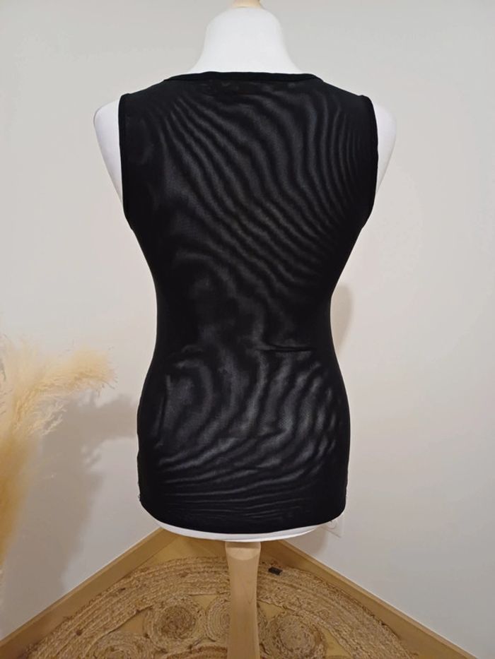 Débardeur transparent en sequins et resille Tout Feu Tout Femme taille S 36 - photo numéro 5