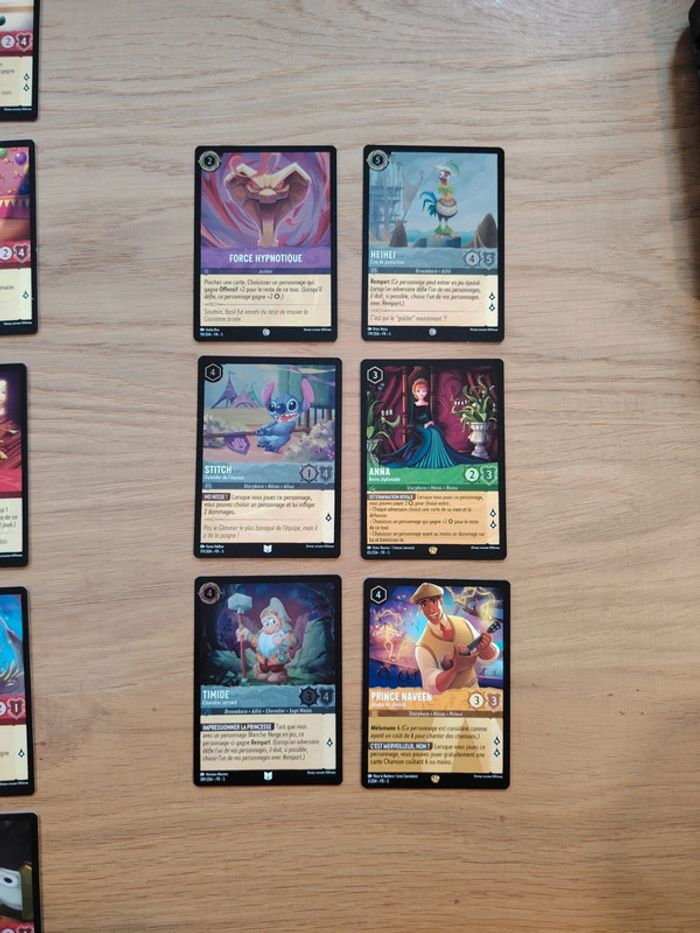 Lot de 6 cartes foil Lorcana Disney