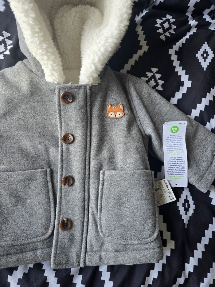 NEUF (non porté)🏷 😍🤩💙 superbe manteau chaud 6 mois garçon 😍🤩💙 - photo numéro 6