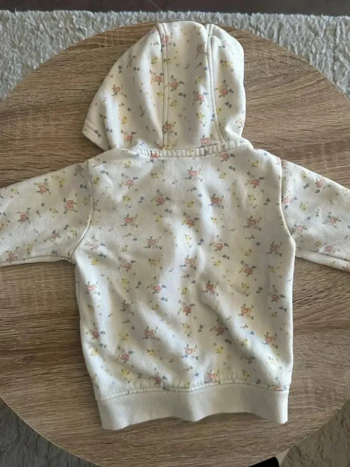 Veste fille florale zippée 24/36 mois - photo numéro 7