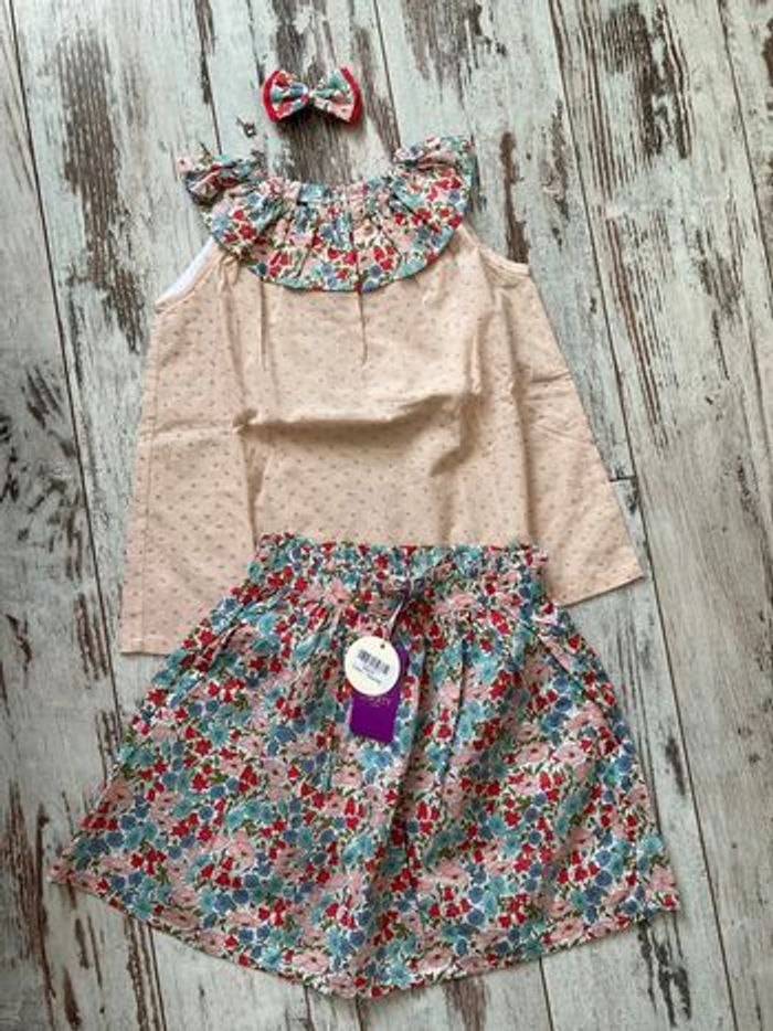Ensemble Liberty Neuf poppy and daisy