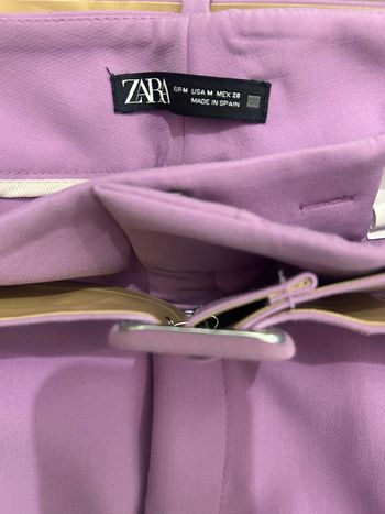Zara Pantalon Droit Lilas 