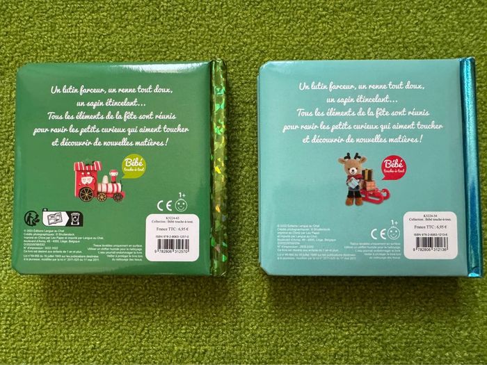Lot de 2 livres à toucher Noël - photo numéro 2
