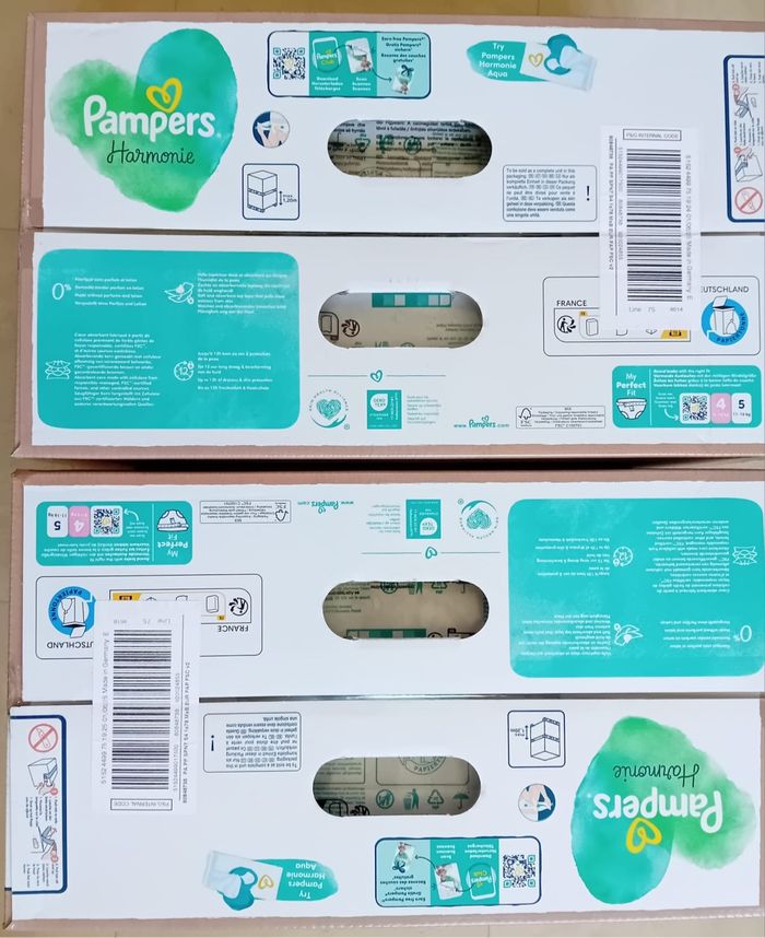 2 cartons Pampers harmonie taille 4 - photo numéro 2