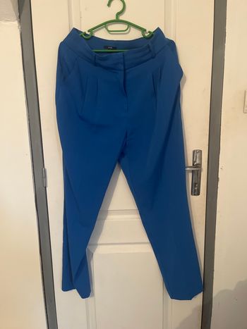 Pantalon, fluide bleu