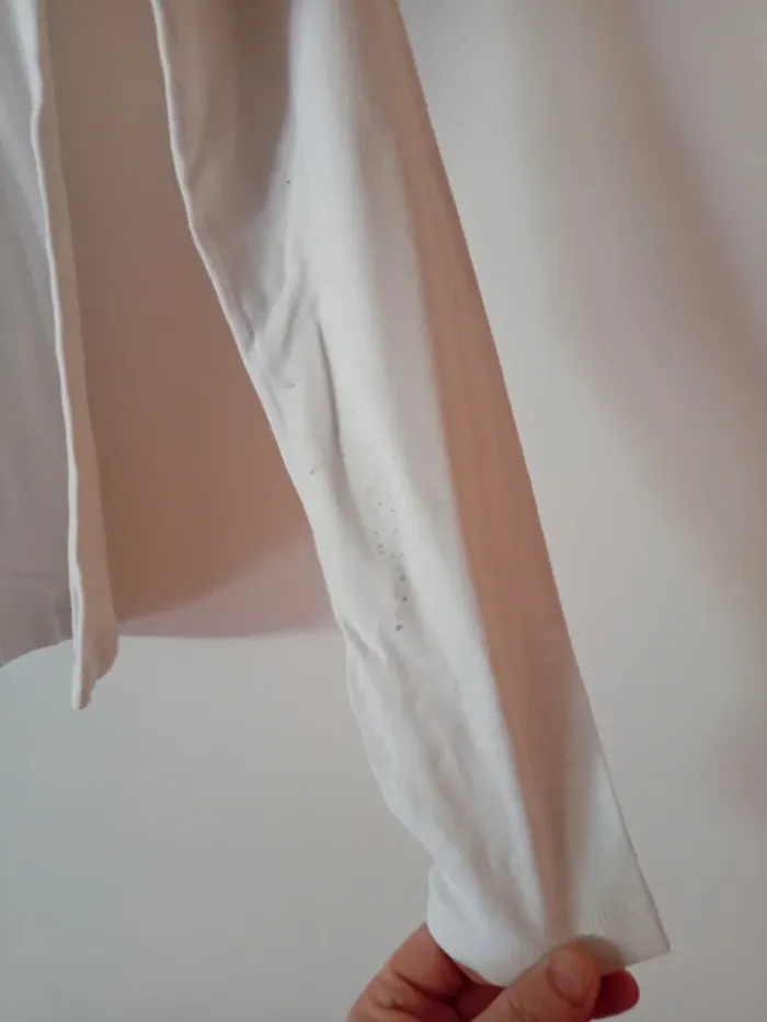 Tee-shirt manches longues blanc.  Kiabi. 10 ans. Coton - photo numéro 13