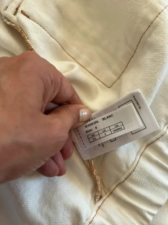Bash veste courte jeans écru alazea taille 0/34 - photo numéro 8