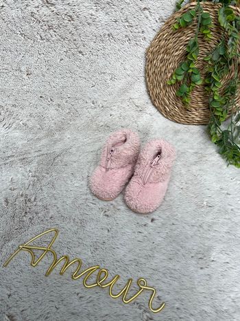 Chausson fourrée rose pale - Victoria - Taille 21 