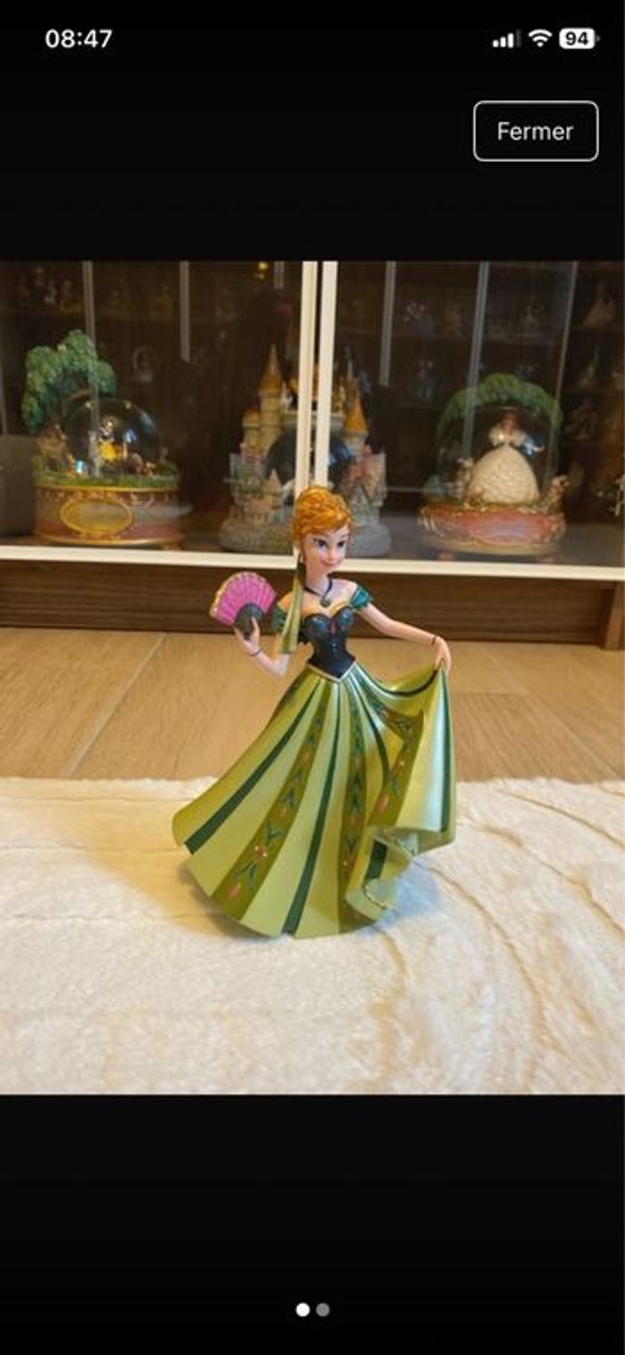 Figurine disney showcase enesco haute couture de force anna Frozen reine des neiges