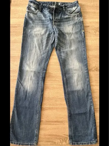 Jean Jules Homme Vintage 28/34 coupe droite bleu brut