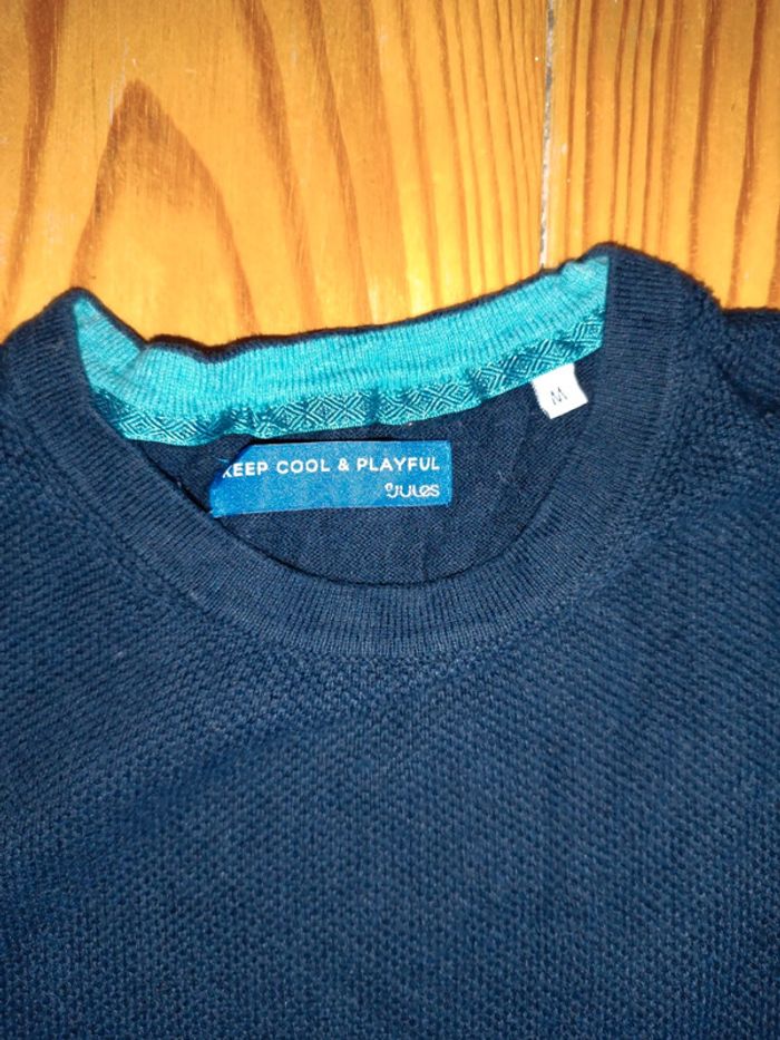 Magnifique pull jules bleu nuit taille M comme neuf - photo numéro 4