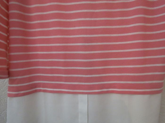 🌸 HAUT RAYÉ ROSE & BLANC – EFFET 2-EN-1 ULTRA TENDANCE 🌸 - photo numéro 5