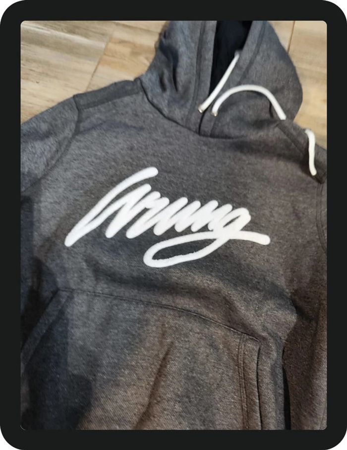 Sweat à capuche gris Wrung Taille S - photo numéro 2