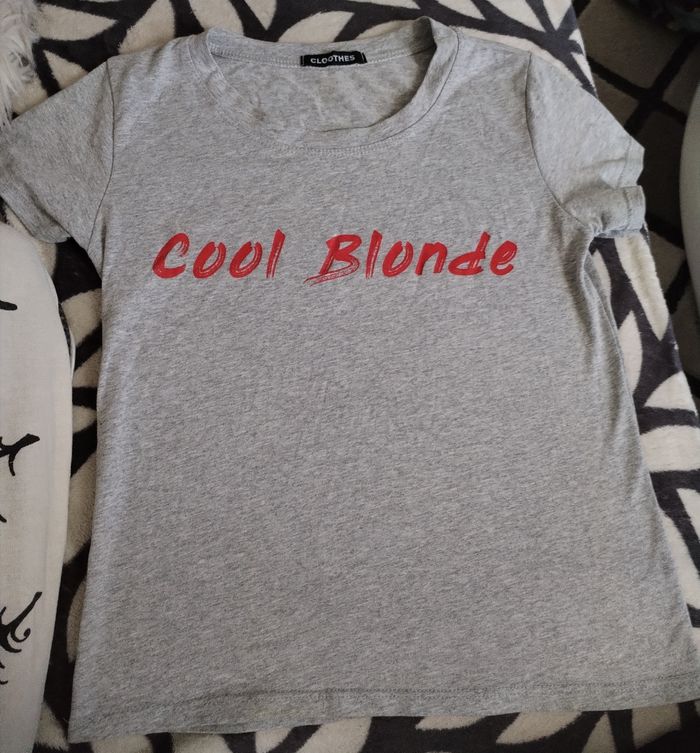Tee shirt "Cool Blonde" magasin Kaan 94% coton