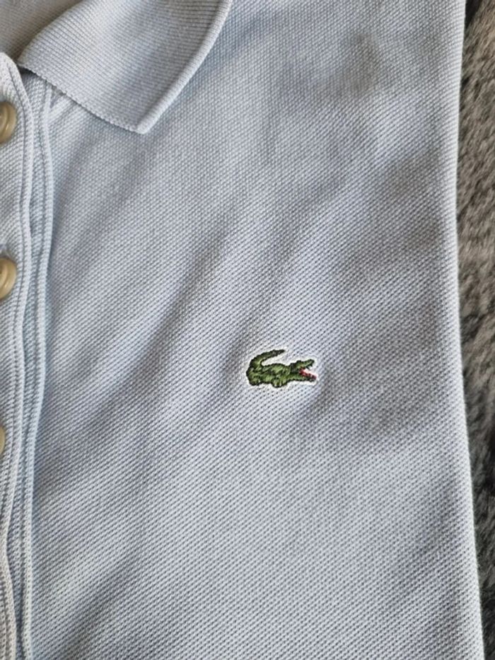 Polo manches courtes Lacoste bleu – Taille XS / 34 Femme - photo numéro 4