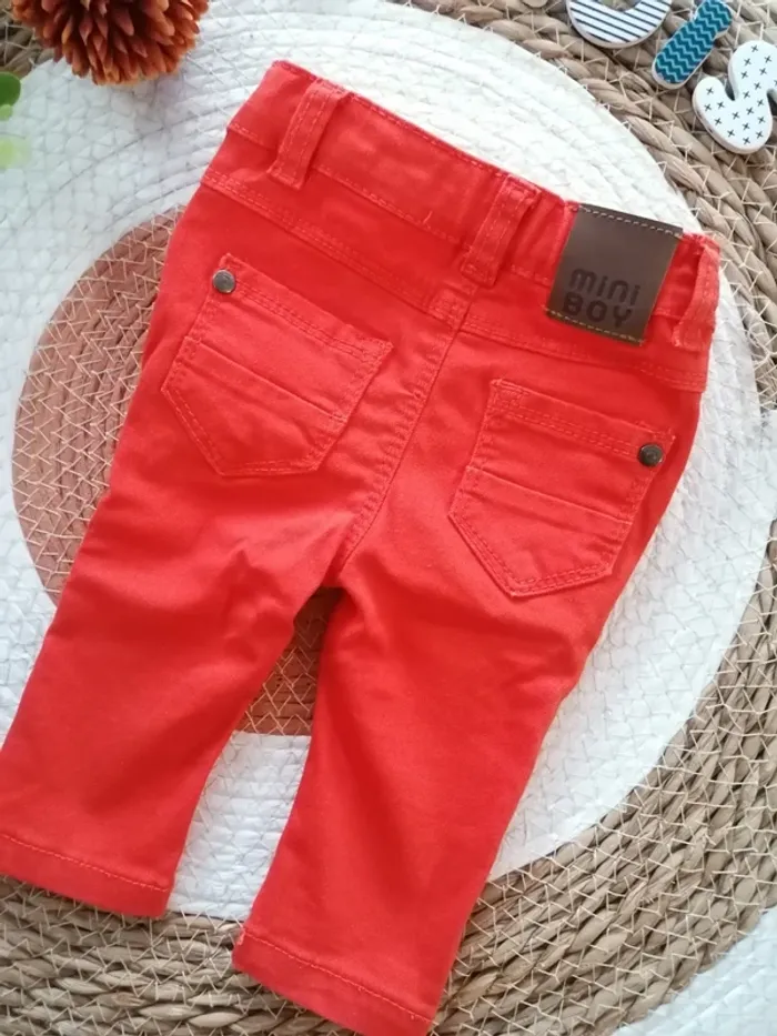 Ensemble slim orange + chemise manches longues - 3 mois - photo numéro 3