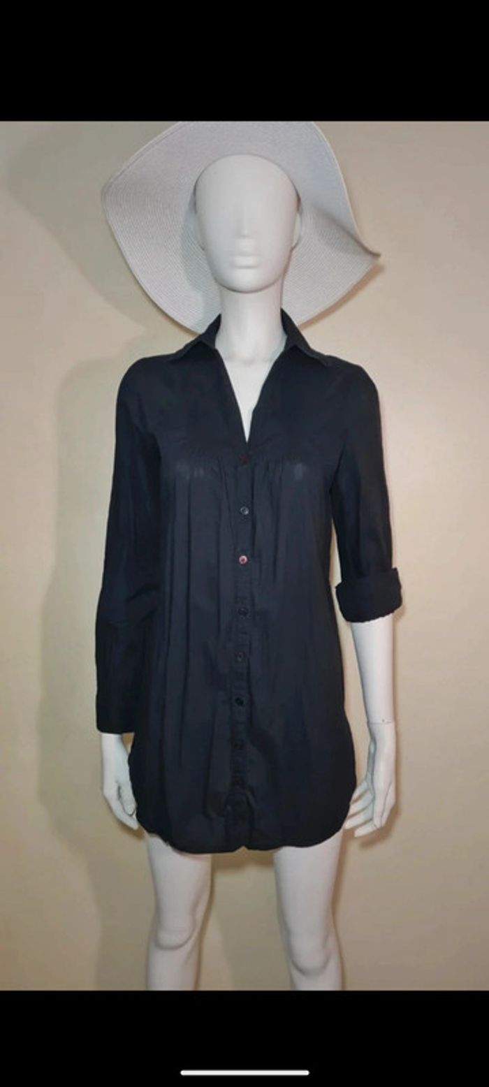 Tunique roce chemise noire Bershka M